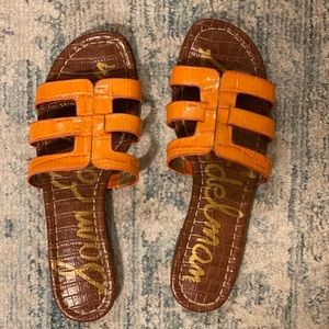 Sam Edelman Orange Leather Sandals Size 8